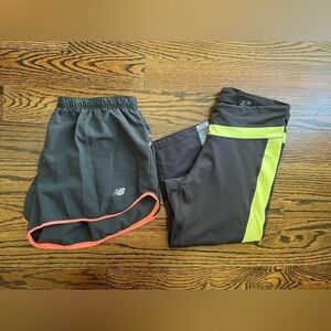 New Balance Champion lot of 2 women’s shorts and capri size M